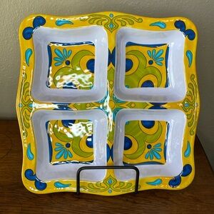 EUC Colorful 4 Section Party Serving Dish
